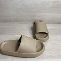BRONAX Synthetic Tan Open Toe Slip On Slide Sandals Women’s Size 40-41 - £11.73 GBP