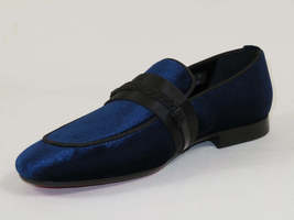 Men's GENIO Velvet Upper Leather Red Sole Shoes Turkey 120192017 Navy Blue image 3