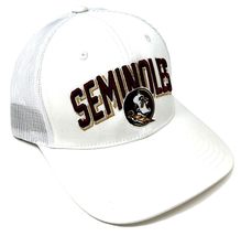 National Cap Eliminator FSU Florida State Seminoles Text Logo Curved Bill Mesh T - $19.55