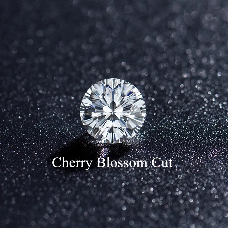 Ut 925 silver 1 ct excellent cut pass diamond test nine heart one flower cherry blossom thumb200