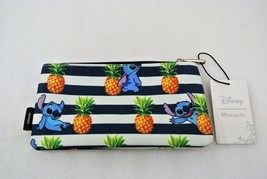 Disney Loungefly Lilo &amp; Stitch Pencil Case Makeup Pouch Pineapple NWT 8 x 4.5&quot; - £15.33 GBP