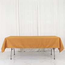 54x96&quot; GOLD Polyester Tablecloths Rectangle Banquet Linen - £18.00 GBP