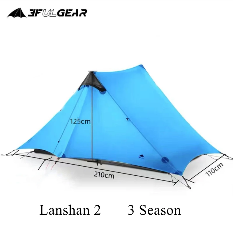 3F UL GEAR LanShan 1 /2 Outdoor Ultralight Camping Tent 2 Person Professional - £267.08 GBP+