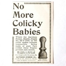 Davidson Rubber Nipple Colick Baby 1897 Advertisement Victorian Medical ... - $28.05 CAD