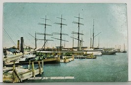Charleston South Carolina Charleston Harbor Early Postcard K9 - £6.35 GBP