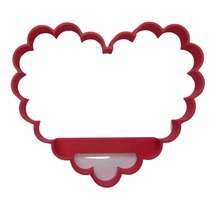 6x Scalloped Heart Fondant Cutter Cupcake Topper 1.75 IN USA FD5131 - £5.49 GBP