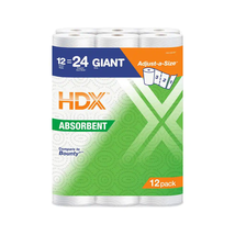 HDX Paper Towels Perforated 2 Ply Ultra Strong Super Absorbent 12 Roll W... - $24.16