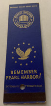 Vintage Matchbook Cover Matchcover US Military Maritime Remember Pearl  Harbor - £3.35 GBP