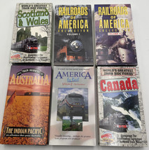 Vintage Railroad Train Collector VHS Movie Tapes Lot Of 6 Journeys Classic - £14.97 GBP