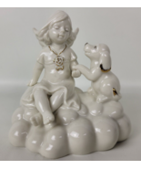 Mikasa Porcelain Holiday Elegance Angel Cherub Dog Puppy Figurine FK001 - £19.33 GBP