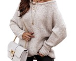 Women Casual Long Sleeve Fall Sweaters Crew Neck Soft Ribbed Knitted Ove... - £63.73 GBP