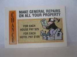 1995 Monopoly 60th Ann. Board Game Piece: Chance Card - Repairs to Property - £0.79 GBP