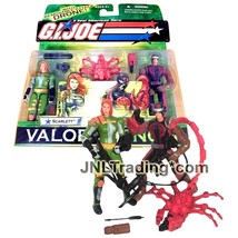 Yr 2003 Gi Joe American Hero Valor Vs Venom Figure Set Scarlett Vs Sand Scorpion - £40.20 GBP