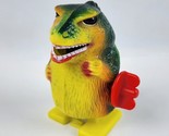 Vintage Wind-Up Godzilla plastic walking toy Tested &amp; working Unmarked - £15.68 GBP