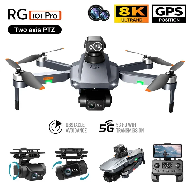 RG101 PRO GPS Drone 4K HD Dual Camera Professional Aerial Photography UAV RC  - £154.96 GBP+
