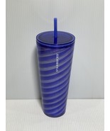 Starbucks Christmas Holiday 2023 Blue &amp; Silver Swirl Venti Cold Cup Tumbler - $27.95