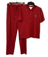Allyson Whitney Womens M Cranberry Top Embroidered Roses Size S Pants Co... - $34.20 CAD