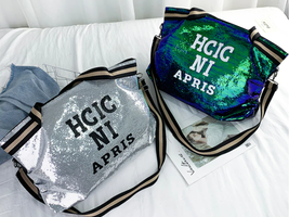 High Street Sequin Women Bags Female Large Capacity Tote Handbags - $39.99