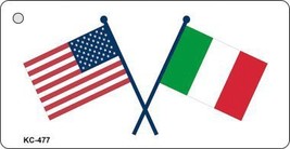 USA Italy Crossed Flags Novelty Key Chain - £9.55 GBP