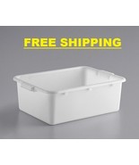 6 Pack 20&quot; X 15&quot; X 7&quot; White Storage Plastic Dish Restaurant Food Bus Tub - £73.27 GBP