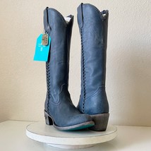 NEW Lane PLAIN JANE Blue Cowboy Boots Size 6 Leather Tall Western Style Cowgirl - £183.81 GBP