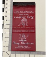 Front Strike Matchbook Cover  King Neptune Motor Lodge  Pompano Beach, F... - $16.96 CAD