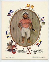 Careless Navigator Dinner Menu / Mailer Treasure Island Florida 1970&#39;s - £14.81 GBP