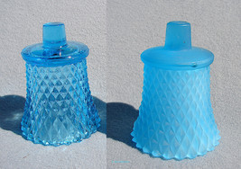 Vintage Aqua Blue Glass HOMCO Peg Votive Candle Holder Choice: Plain, Fr... - $1.00+