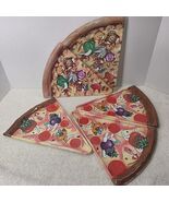 Vintage Deborah Mallow Pizza Slice Plates Hard Plastic Serving Party Set... - $27.71