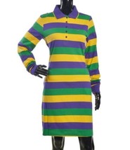 Womens Large Classic Mardi Gras Dress with Pockets Purple Green Gold - £43.84 GBP