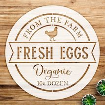 Fresh Eggs Stencil Pattern for Walls and Crafts, Reusable Mylar Template... - $14.69+
