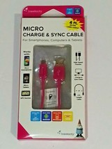 NEW Micro USB CHARGE AND SYNC CABLES Travelocity FOR MICRO USB DEVICES P... - $6.24