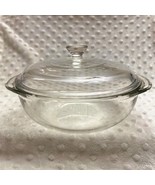 Vintage Pyrex Ovenware, 1.5 Qt, Clear Cassarole Dish (#023) w/Lid (#623C) - $17.77