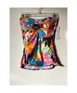 Anne Cole Tankini Top XS NWT | Floral Strapless Convertible Swimwear READ - $410.83 MXN
