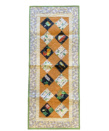Artisan Made  Quilted Table Runner Herb Theme 14.5&quot; x  36&quot; NEW - $29.44