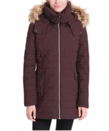 Marc New York by Andrew Marc Womens Quilted Parka Coat, Merlot, S - £33.22 GBP