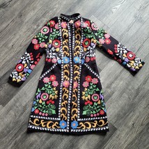 NWT TENDENCY Floral Ethnic Tunic Coat Fabulous Floryday Printed Jacket S... - £31.47 GBP