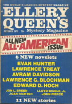 Ellery Queen&#39;s Mystery Magazine - October 1971 - Evan Hunter, Edward D Hoch More - £4.80 GBP