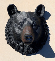 Large Magnificent Black Bear Wall Head Taxidermy Replica Decor Plaque 23... - £150.12 GBP