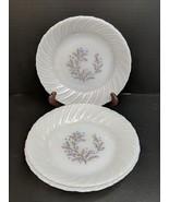 Vintage Termocrisa Bowls 7&quot; Snack Bread Blue Floral Vine Milk Glass Set ... - £18.64 GBP