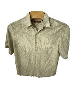 Tori Richards Hawaiian Shirt Men&#39;s XL 100% Silk Beige Palm Leaves Tropic... - $294.94 MXN