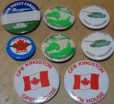 Canadian Forces 8 Military Buttons Retro Tanks CFB Kingston Trenton Canadiennes - £14.77 GBP