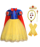 Princess Costume Snow White for Halloween Party Cosplay Outfits Cape Acc... - £21.79 GBP+