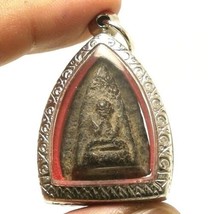 Lp Boon Buddha Chant Magic Blessing Lucky Rich Success Real Thai Amulet Pendant - £310.97 GBP
