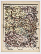 1930 Original Vintage Map Of Mecklenburg Rostock Brandenburg Neustrelitz Germany - £15.31 GBP