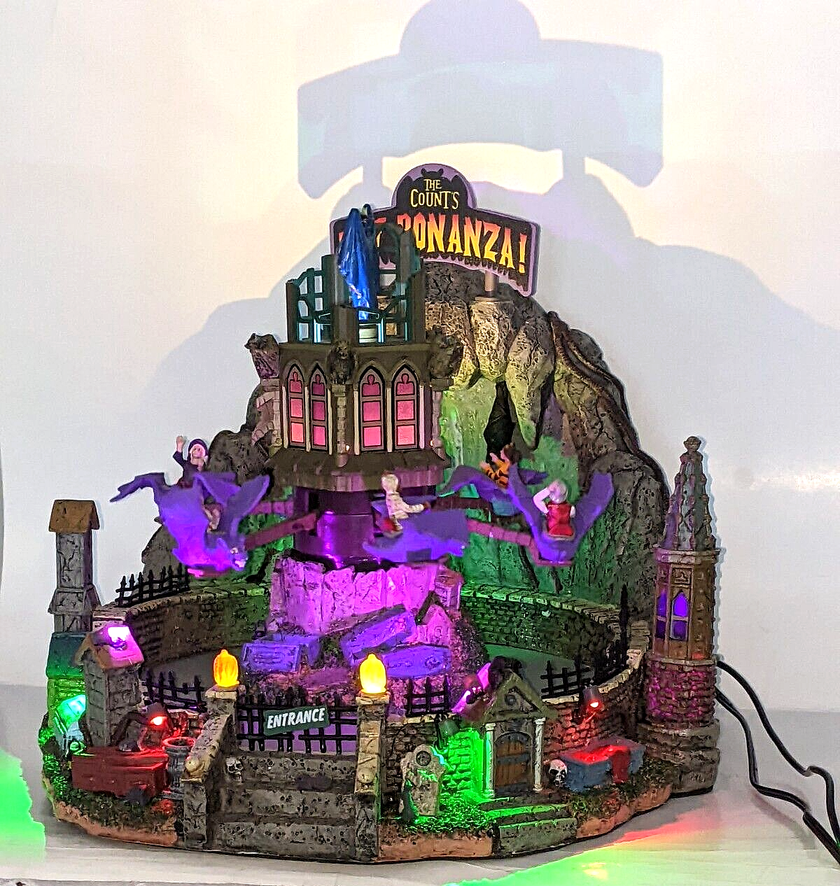 Lemax The Counts Bat Bonanza Spooky Halloween Lighted Decoration Eerie LED's NEW - $235.57