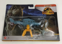 Matchbox Jurassic World Quetzal Copter Hook &amp; Carry Helicopter Dinosaur Figure - $38.67