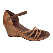 Teva Riviera Walnut Brown Wedge Cork Sandal Ankle Strap Strappy Women&#39;s 5 - £27.69 GBP