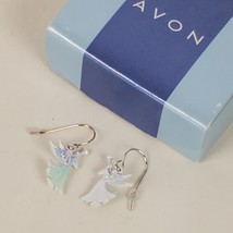 Vintage Avon Angels Earrings 1 Inch Dangle Drop Hook - $16.83