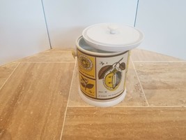 Vintage Retro Anatomy of Lemons Ice bucket yellow brown MCM Cera Barware - £14.99 GBP